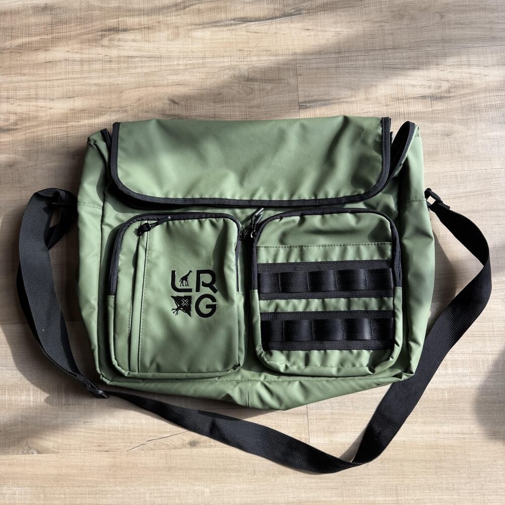 LRG Utility Messenger Bag Olive Green Black Crossbody Laptop Streetwear